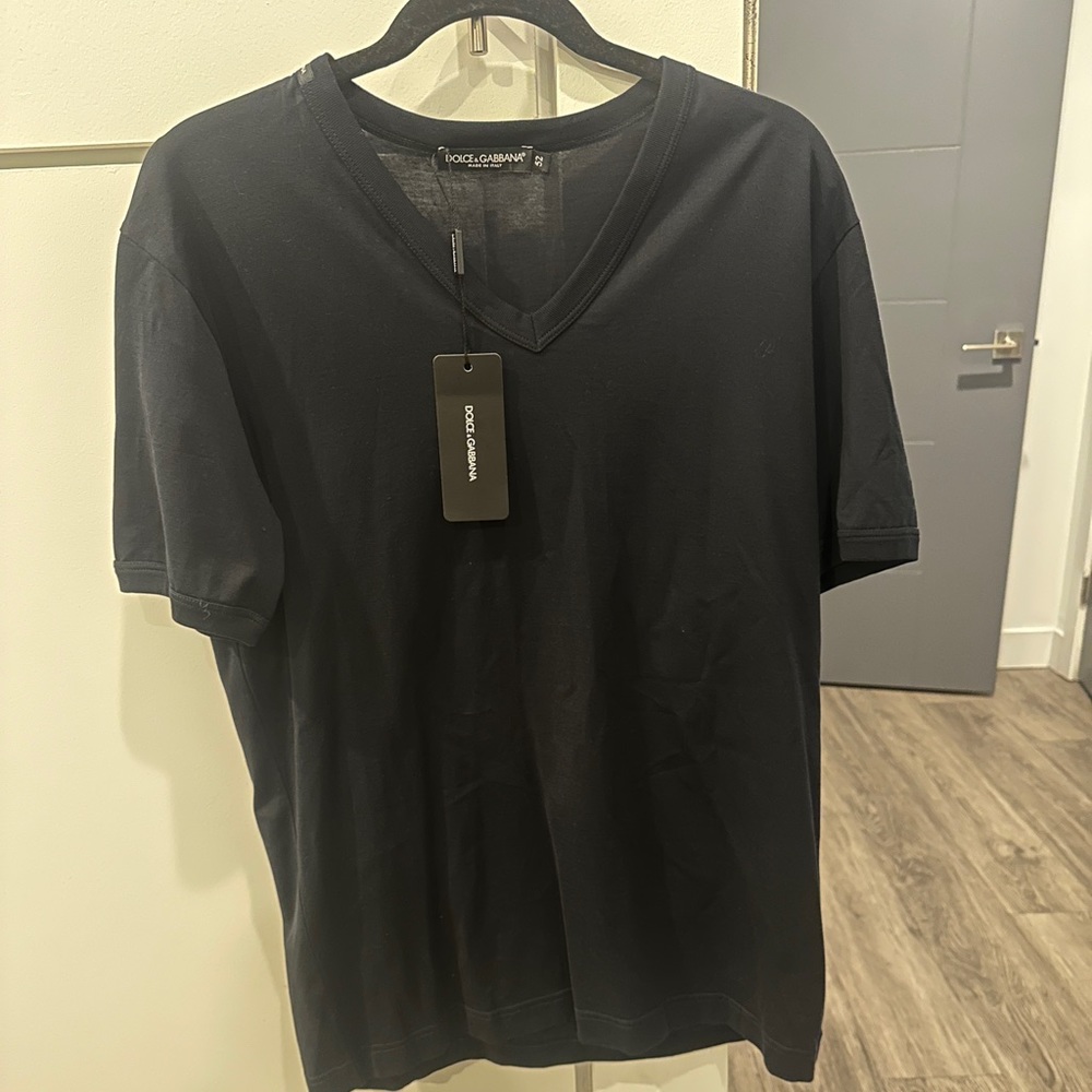 Dolce & Gabbana Dark Blue V-neck shirt